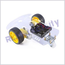 2WD Three Wheel Robotic Smart Car Kit with Acrylic Chassis